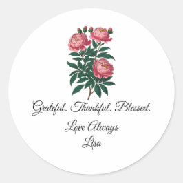 Pegatina Redonda Fiesta de Cumpleaños Regalo de Agradecimiento  