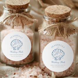 Pegatina Redonda Fiesta de Despedida con Caracoles y Campanas de Bo