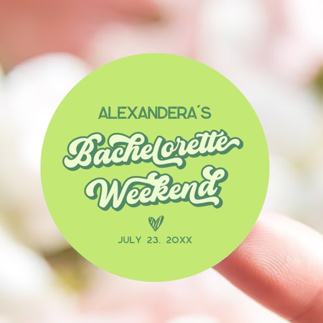 Pegatina Redonda Fiesta de Despedida de Soltera con Favor de Fiesta (Subido por el creador)