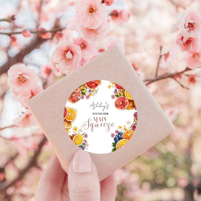 Pegatina Redonda Fiesta de Despedida de Soltera de Citricos Main Sq (Subido por el creador)