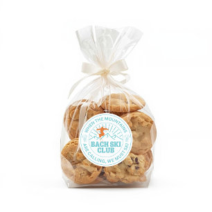 Pegatina Redonda Fiesta de Despedida de Soltera de Esquí Après Invi