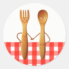 Pegatina Redonda Fiesta de Despedida de Soltera de Verano