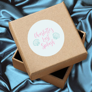 Pegatina Redonda Fiesta de Despedida de Soltera Last Splash Playa S