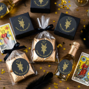 Pegatina Redonda Fiesta de Despedida de Soltera Mystic Tarot