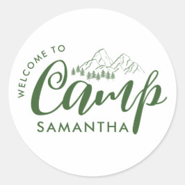 Pegatina Redonda Fiesta de Despedida de Soltera Personalizada Campe