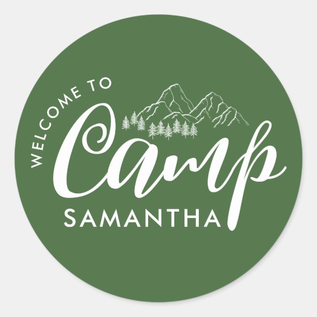 Pegatina Redonda Fiesta de Despedida de Soltera Personalizada Moder (Anverso)