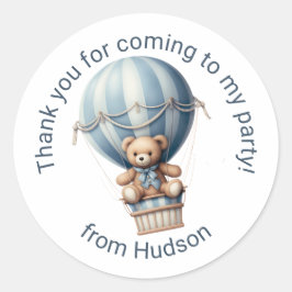 Pegatina Redonda Fiesta de globo de aire caliente