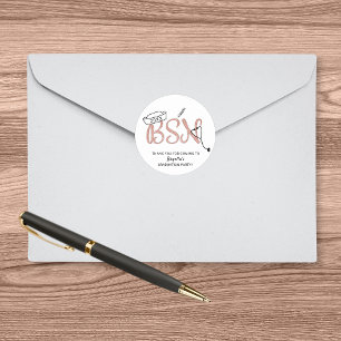 Pegatina Redonda Fiesta de graduación de enfermeras BSN gracias pe