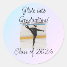Fiesta de graduación de patinaje sobre hielo azul 