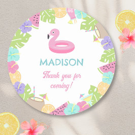 Pegatina Redonda fiesta de grupo de chicas