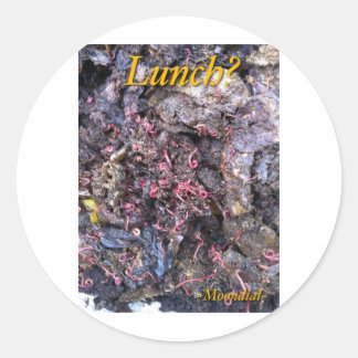 Pegatina Redonda Fiesta de gusanos