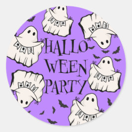Pegatina Redonda Fiesta de Halloween