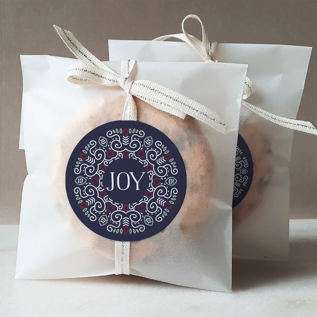 Pegatina Redonda Fiesta de la alegría del arte popular (Subido por el creador)