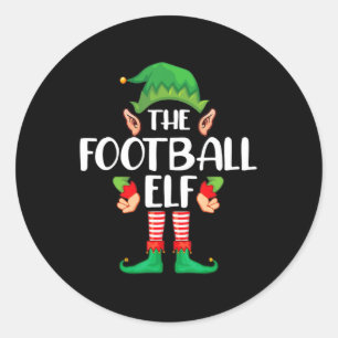 Pegatina Redonda Fiesta de Navidades del grupo familiar Football El