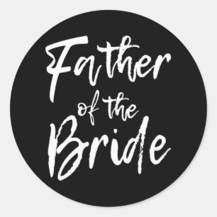 Pegatina Redonda Fiesta De Novias Para Padre Familiar De La Bri