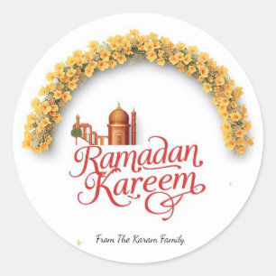 Pegatina Redonda fiesta de Ramadan Kareem