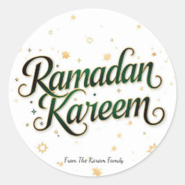 Pegatina Redonda fiesta de Ramadan Kareem