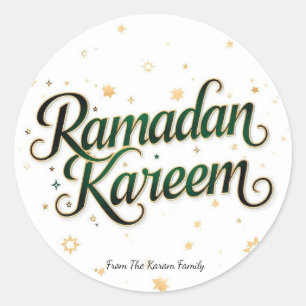 Pegatina Redonda fiesta de Ramadan Kareem