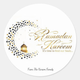 Pegatina Redonda fiesta de Ramadan Kareem
