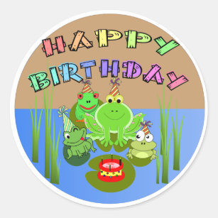 Etiquetas de cumpleaños, etiquetas de regalo de fiesta de cumpleaños  personalizadas, pegatinas de rana, cumpleaños Hoppy -  España