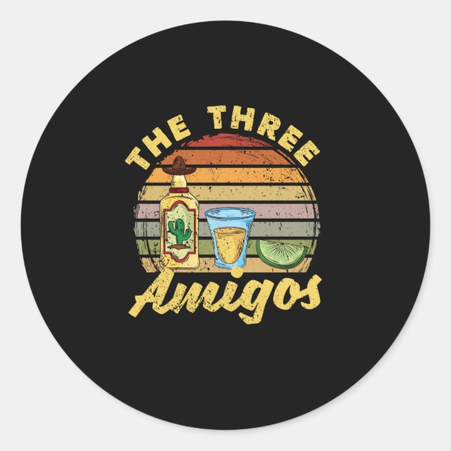 Pegatina Redonda Fiesta de Salt Tequila Lime (Anverso)