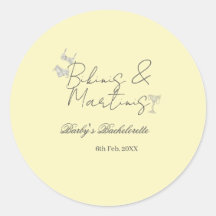 Fiesta de soltera Bikins & Martinis amarillo retro