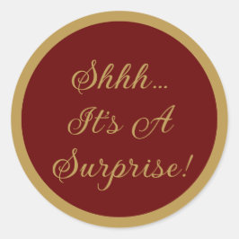 Pegatina Redonda Fiesta de Sorpresa Elegante