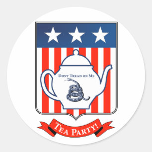 Pegatina Redonda ¡Fiesta de té!