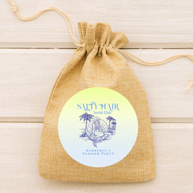 Pegatina Redonda Fiesta de verano de Cowgirl de sirvienta azul cost (Subido por el creador)