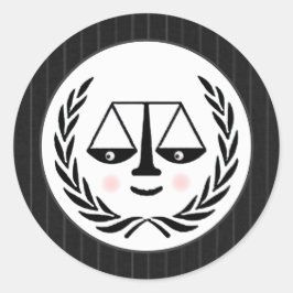 Pegatina Redonda Fiesta del abogado