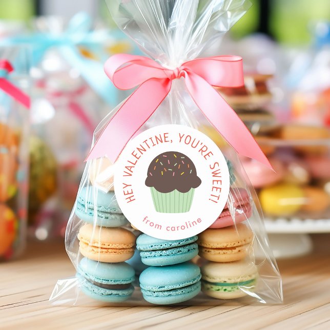 Pegatina Redonda Fiesta El día de San Valentín de clase para niños  (Subido por el creador)