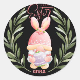 Pegatina Redonda fiesta feliz de la noche