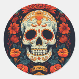 Pegatina Redonda ¡Fiesta! Fiesta de México