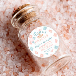 Pegatina Redonda Fiesta Género Revelación Gracias