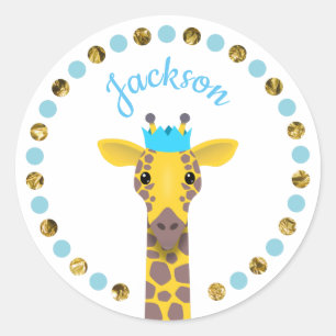 Pegatina Redonda Fiesta Giraffe