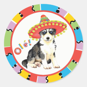 Pegatina Redonda Fiesta Husky