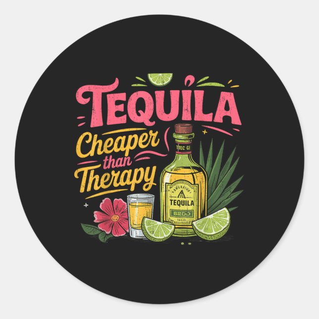 Pegatina Redonda Fiesta mexicano de Cinco de Mayo (Anverso)