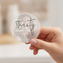 Fiesta moderna de cumpleaños número veinte Sticker