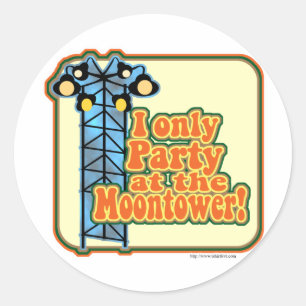 Pegatina Redonda Fiesta Moontower