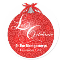 Fiesta, ornamento de encaje rojo