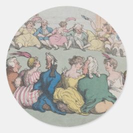 Pegatina Redonda Fiesta - Pegatinas redondos para el arte de las sá