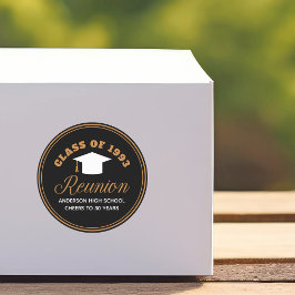 Pegatina Redonda Fiesta personalizado de la unión de la escuela sec