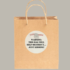 Pegatina Redonda Fiesta principal de la misión espía secreta para n