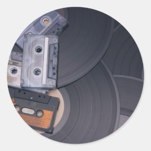 Pegatina Redonda Fiesta retro