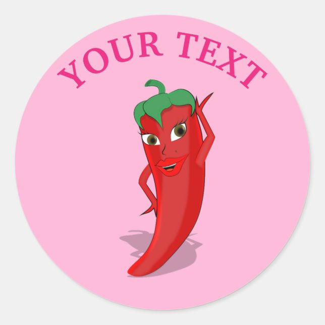 Pegatina Redonda Fiesta Rosa de Despedida de Soltera con Divina Pim (Anverso)