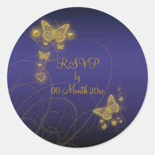 Pegatina Redonda Fiesta RSVP