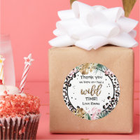 Fiesta salvaje de selva salvaje de leopardo de un