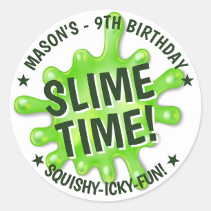 Pegatina Redonda Fiesta Slime