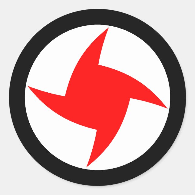 Pegatina Redonda Fiesta social nacionalista sirio, bandera siria (Anverso)