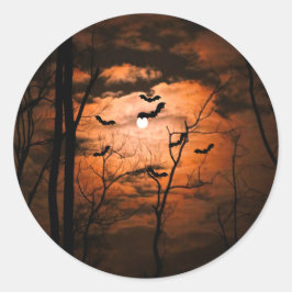 Pegatina Redonda Fiesta Spooktacular Full Moon